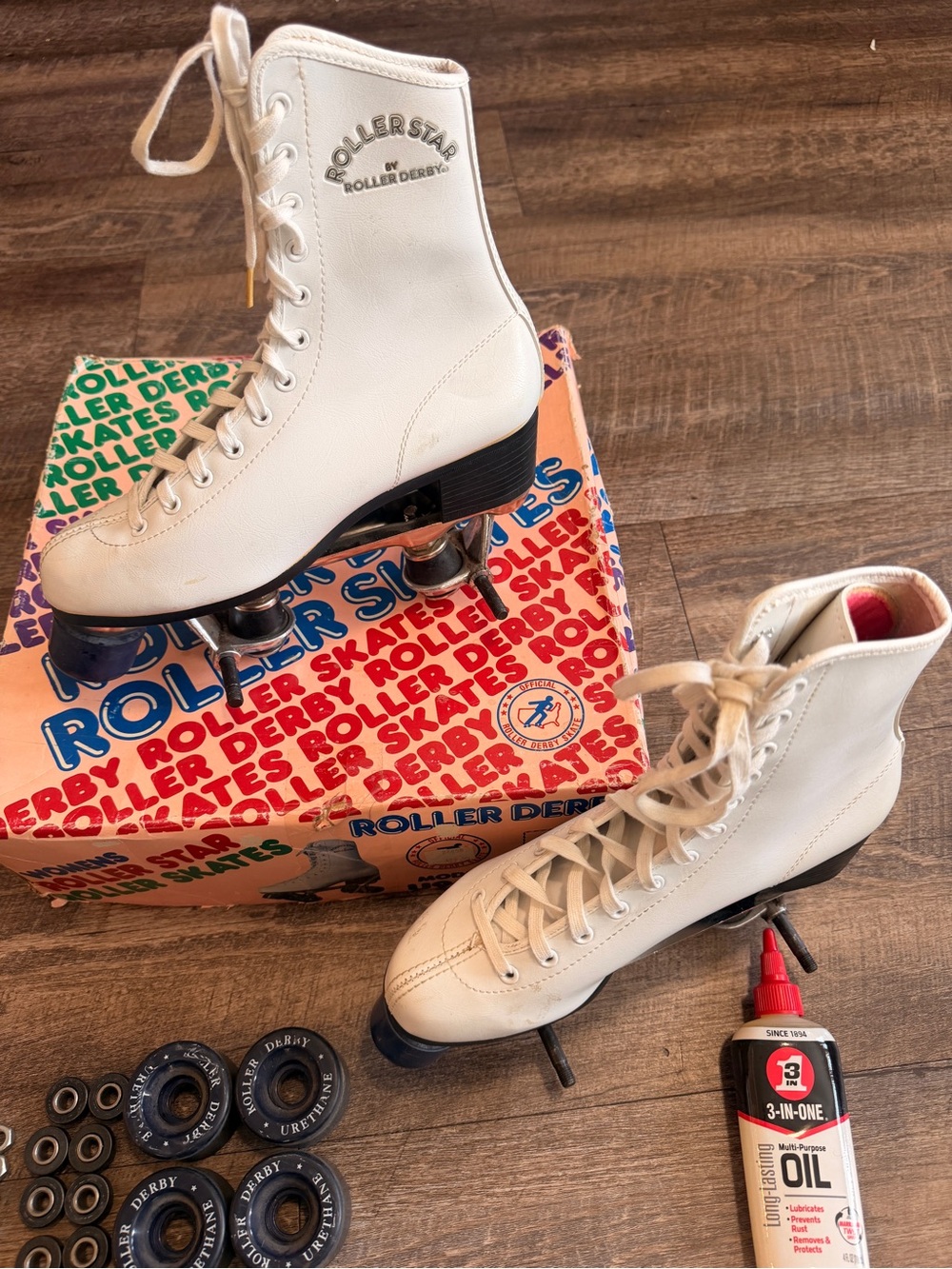 Women's White High-Top Roller Skates